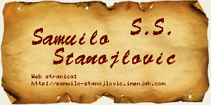 Samuilo Stanojlović vizit kartica